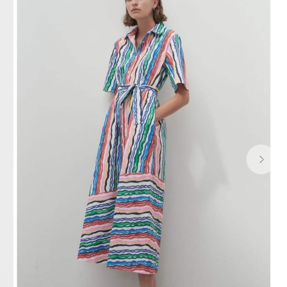 CHINTI & PARKER Rainbow Cotton Shirt Dress - Picture 1 of 13